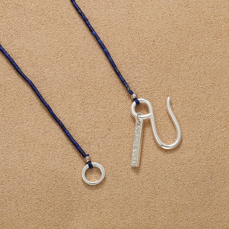 Minimalist Natural Lapis Lazuli Micro Beaded Necklace - floysun