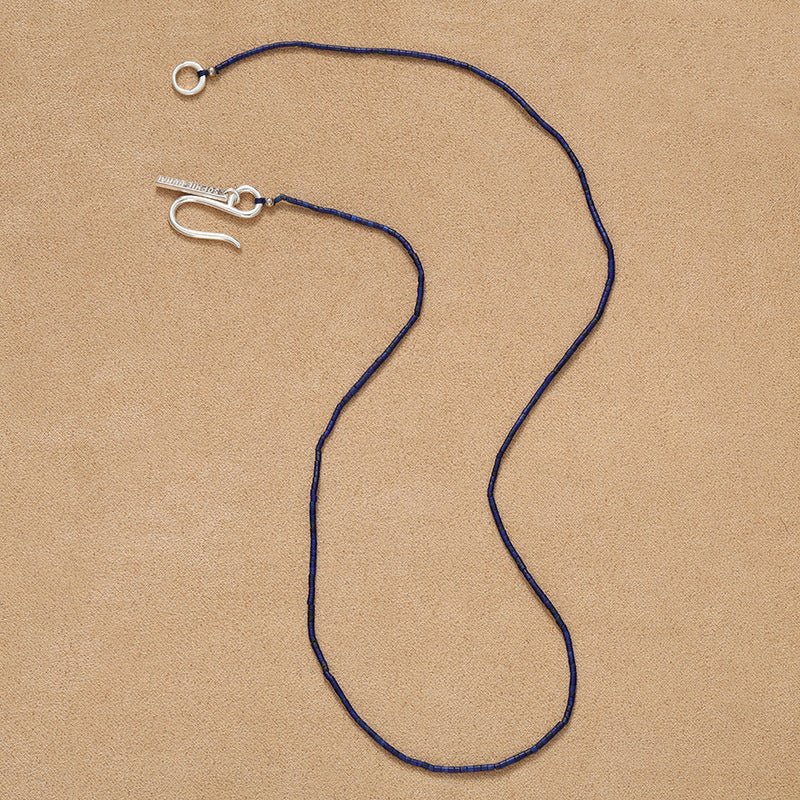 Minimalist Natural Lapis Lazuli Micro Beaded Necklace - floysun