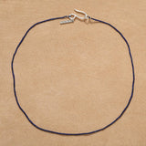 Minimalist Natural Lapis Lazuli Micro Beaded Necklace - floysun
