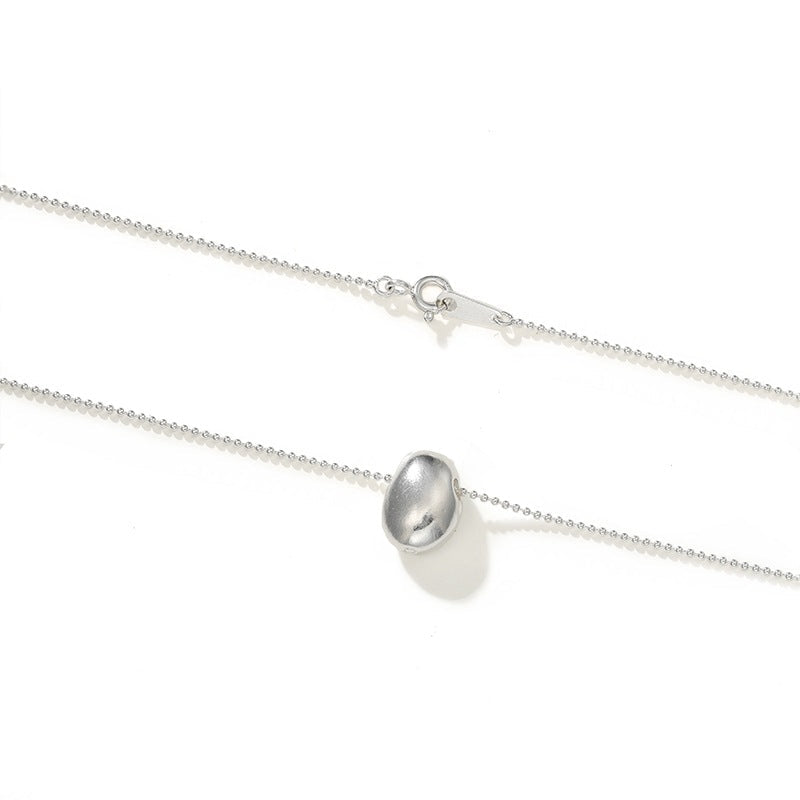 Minimalist Organic Oval Pendant Necklace - floysun