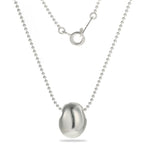 Minimalist Organic Oval Pendant Necklace - floysun