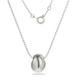 Minimalist Organic Oval Pendant Necklace - floysun
