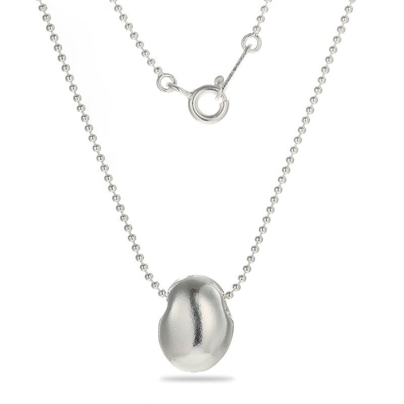 Minimalist Organic Oval Pendant Necklace - floysun