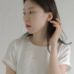 Minimalist Organic Oval Pendant Necklace - floysun