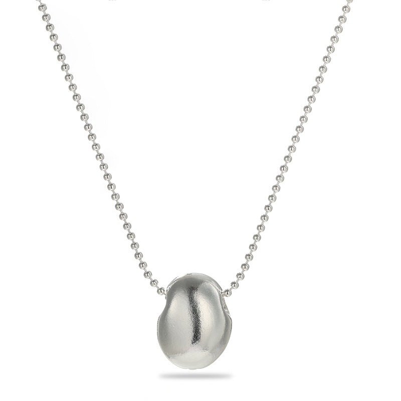 Minimalist Organic Oval Pendant Necklace - floysun