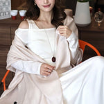 Minimalist Oval Brushed Ebony Magnetic Long Necklace - floysun