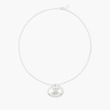 Minimalist Oval Silver Egg Necklace - floysun