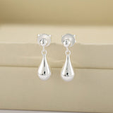 Minimalist Polished Teardrop Bean Drop Earrings - floysun