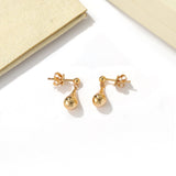 Minimalist Polished Teardrop Bean Drop Earrings - floysun