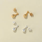 Minimalist Polished Teardrop Bean Drop Earrings - floysun