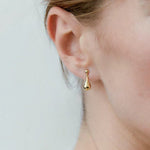 Minimalist Polished Teardrop Bean Drop Earrings - floysun