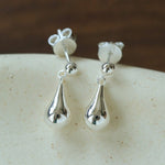 Minimalist Polished Teardrop Bean Drop Earrings - floysun