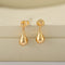 Minimalist Polished Teardrop Bean Drop Earrings - floysun