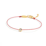 Minimalist Red String Single - Cubic Zirconia Bracelet - floysun