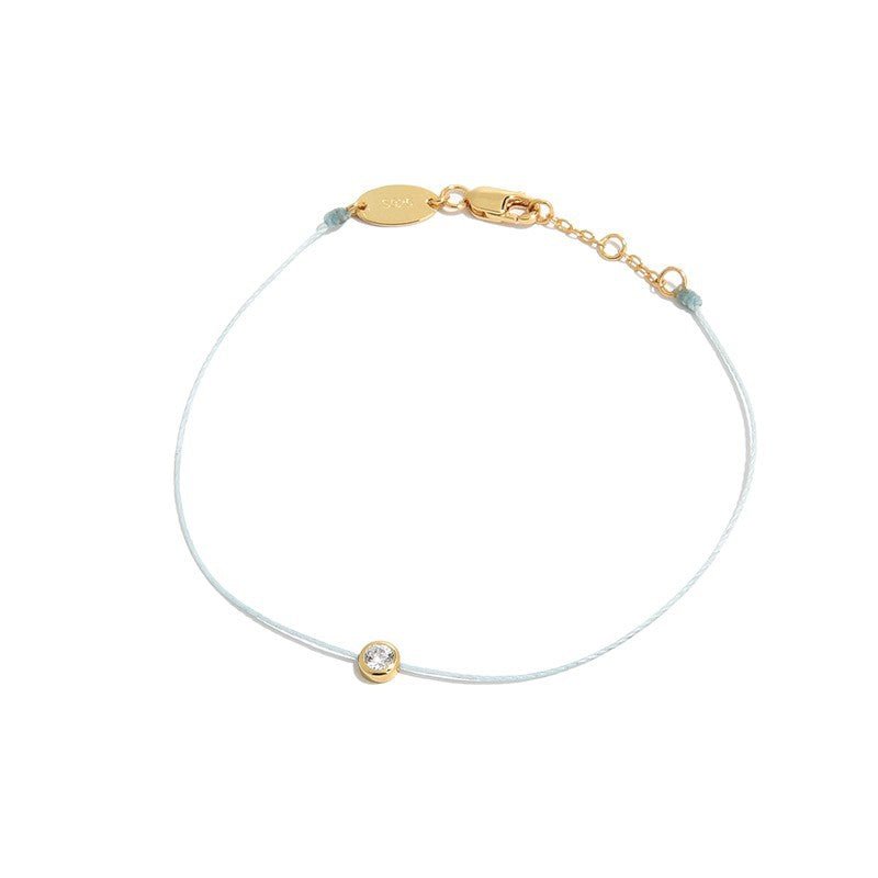 Minimalist Red String Single - Cubic Zirconia Bracelet - floysun