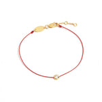 Minimalist Red String Single - Cubic Zirconia Bracelet - floysun