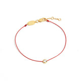 Minimalist Red String Single - Cubic Zirconia Bracelet - floysun