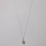 Minimalist Solid Oval Sterling Silver Long Necklace - floysun