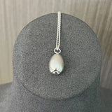 Minimalist Solid Oval Sterling Silver Long Necklace - floysun