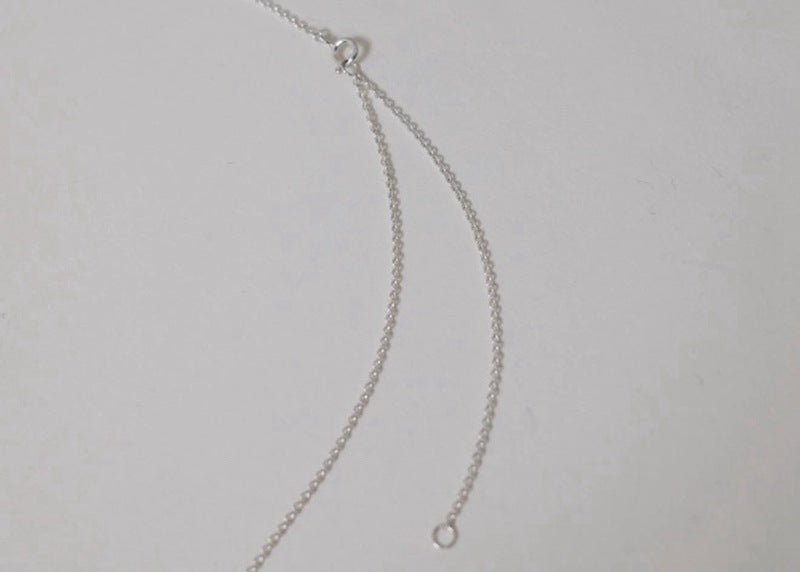 Minimalist Solid Oval Sterling Silver Long Necklace - floysun