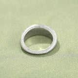 Minimalist Solid Swirl Textured Dome Ring - floysun