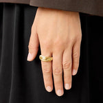 Minimalist Solid Swirl Textured Dome Ring - floysun