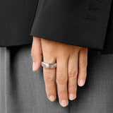 Minimalist Solid Swirl Textured Dome Ring - floysun