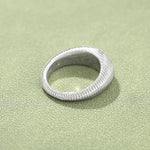 Minimalist Solid Swirl Textured Dome Ring - floysun