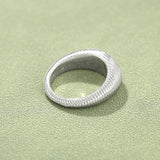 Minimalist Solid Swirl Textured Dome Ring - floysun