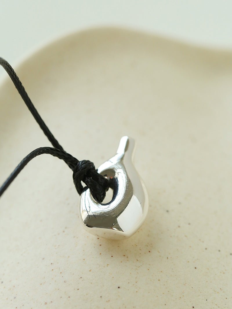 Minimalist Vase / Wine Jug / Wallet Sculptural Pendant Long Necklace - floysun