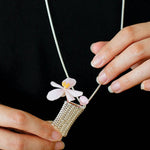 Minimalist Vase / Wine Jug / Wallet Sculptural Pendant Long Necklace - floysun