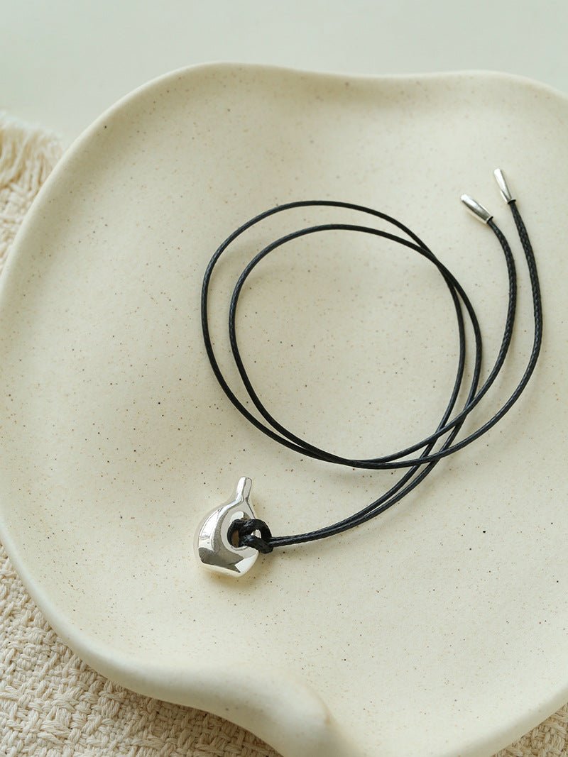 Minimalist Vase / Wine Jug / Wallet Sculptural Pendant Long Necklace - floysun