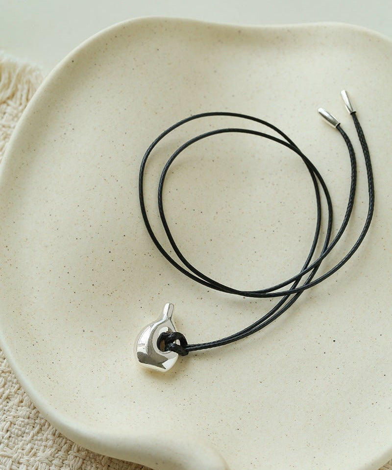 Minimalist Vase / Wine Jug / Wallet Sculptural Pendant Long Necklace - floysun