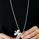 Minimalist Vase / Wine Jug / Wallet Sculptural Pendant Long Necklace - floysun