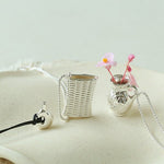 Minimalist Vase / Wine Jug / Wallet Sculptural Pendant Long Necklace - floysun