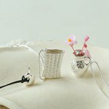Minimalist Vase / Wine Jug / Wallet Sculptural Pendant Long Necklace - floysun