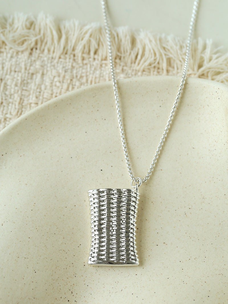 Minimalist Vase / Wine Jug / Wallet Sculptural Pendant Long Necklace - floysun