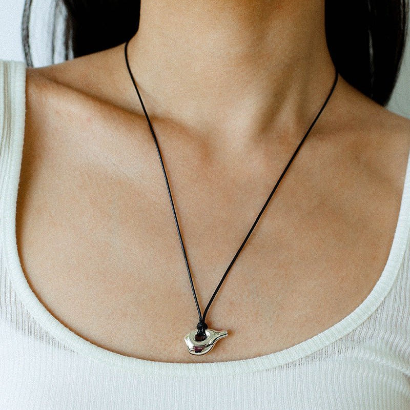 Minimalist Vase / Wine Jug / Wallet Sculptural Pendant Long Necklace - floysun