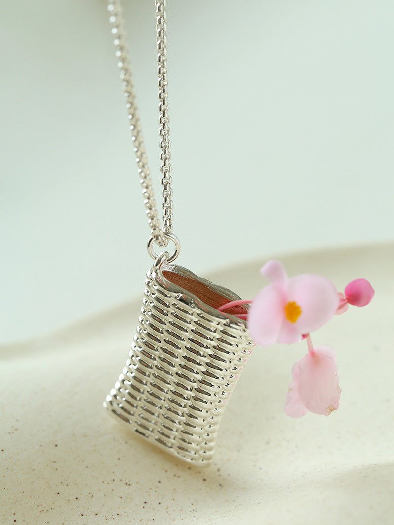 Minimalist Vase / Wine Jug / Wallet Sculptural Pendant Long Necklace - floysun