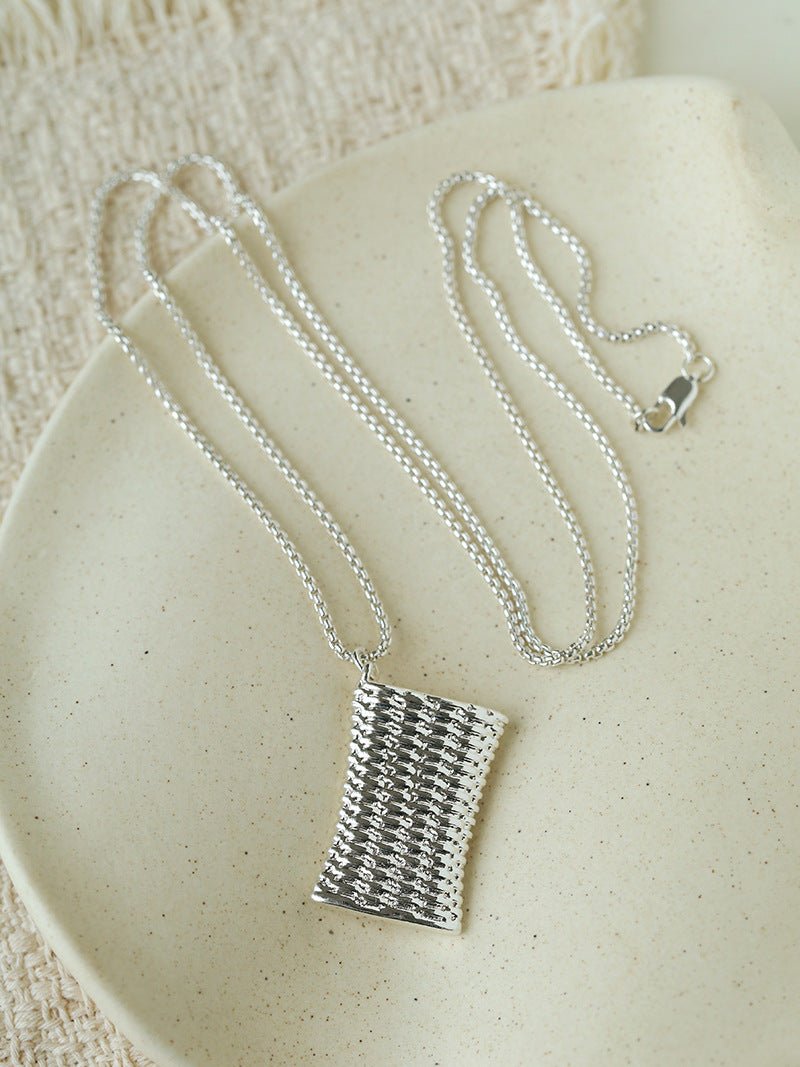 Minimalist Vase / Wine Jug / Wallet Sculptural Pendant Long Necklace - floysun