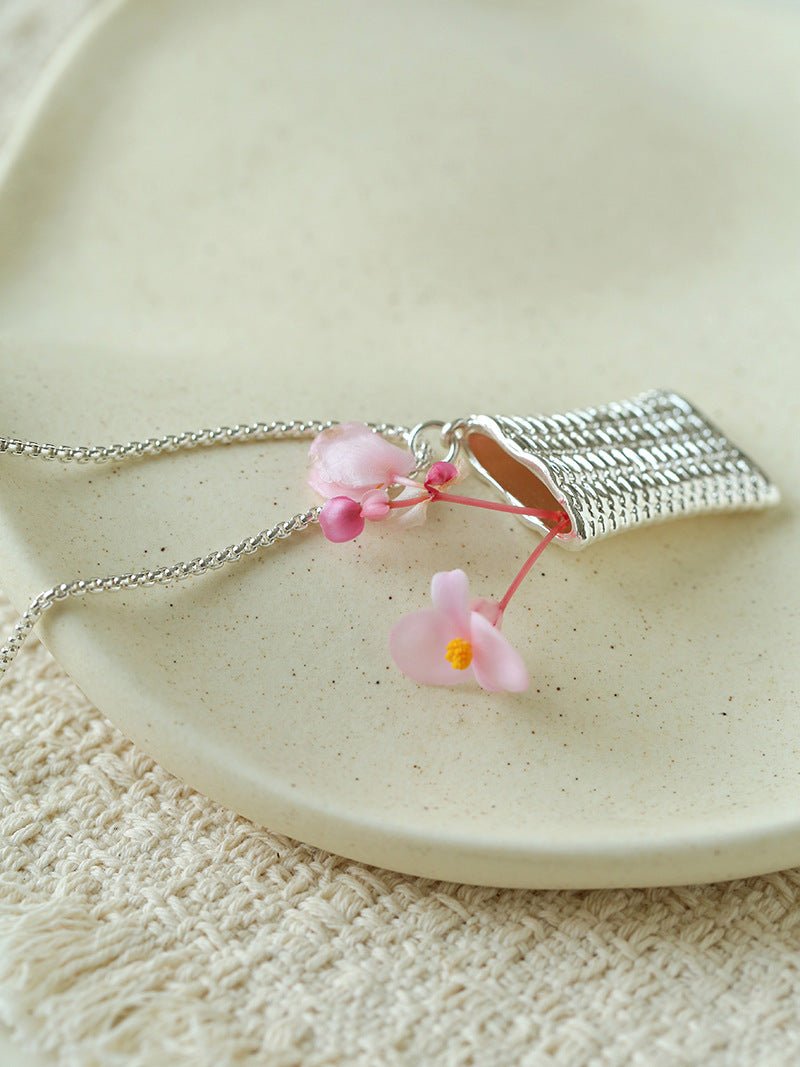 Minimalist Vase / Wine Jug / Wallet Sculptural Pendant Long Necklace - floysun