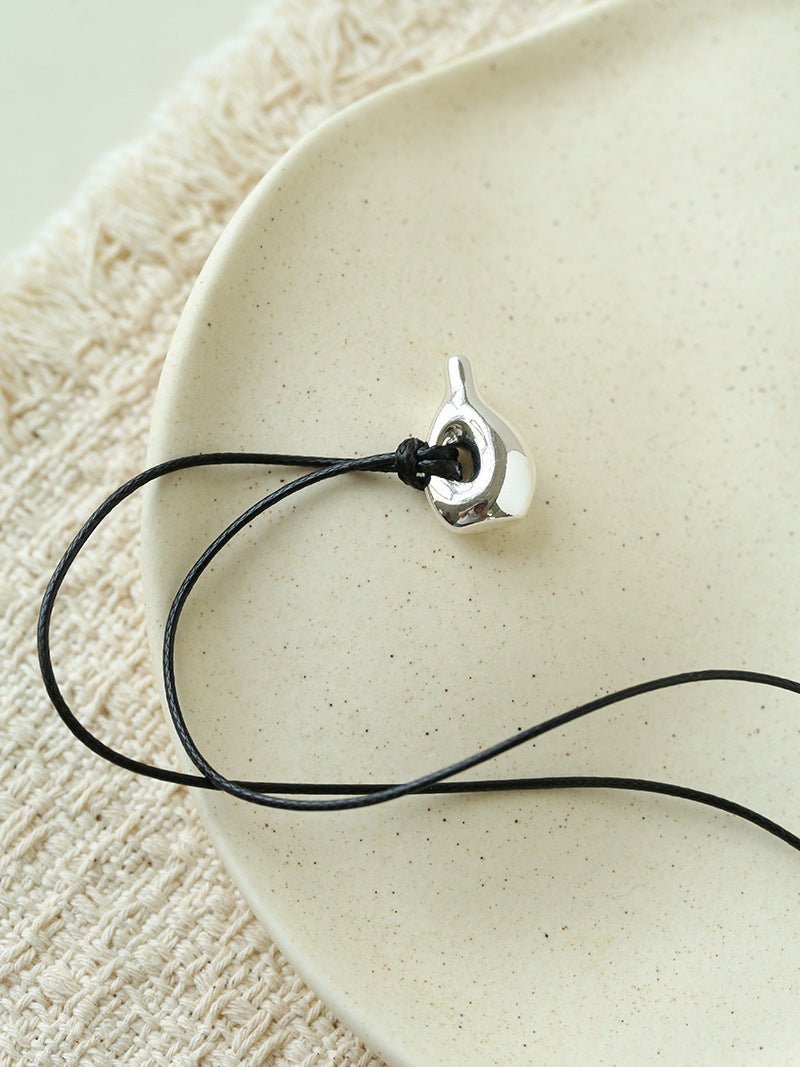 Minimalist Vase / Wine Jug / Wallet Sculptural Pendant Long Necklace - floysun