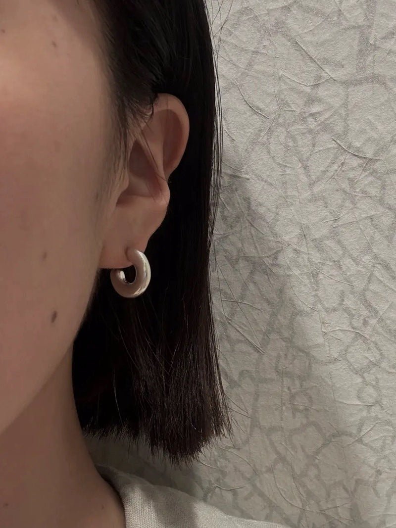 Minimalist Vintage C - Shaped Hoop Earrings - floysun