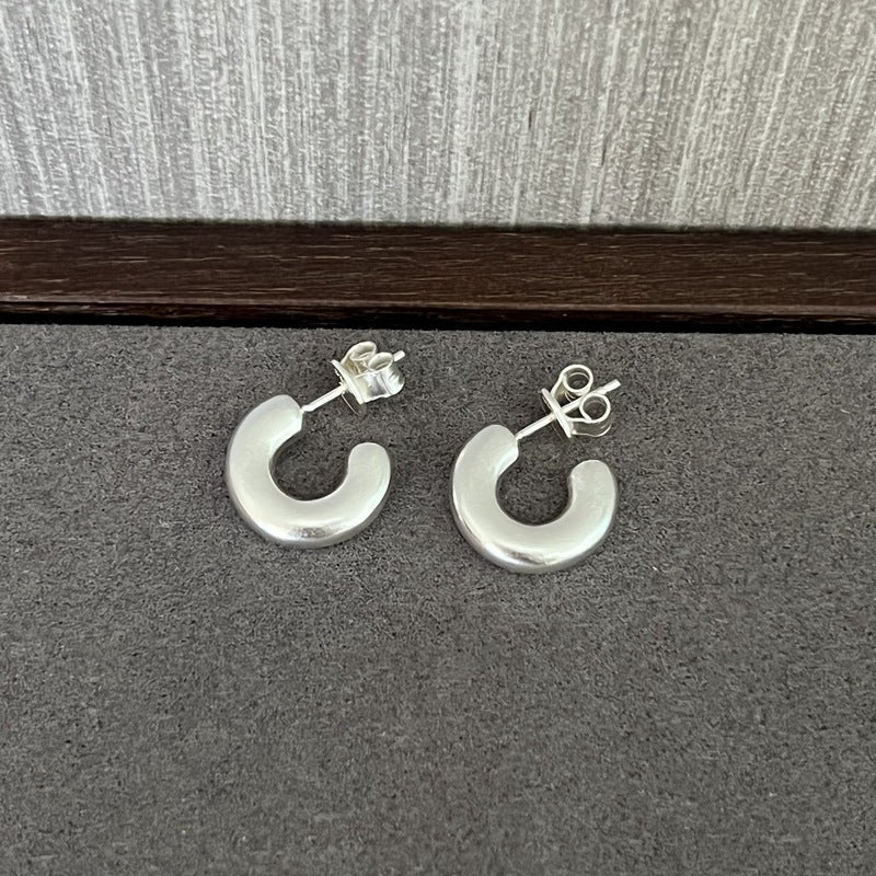 Minimalist Vintage C - Shaped Hoop Earrings - floysun