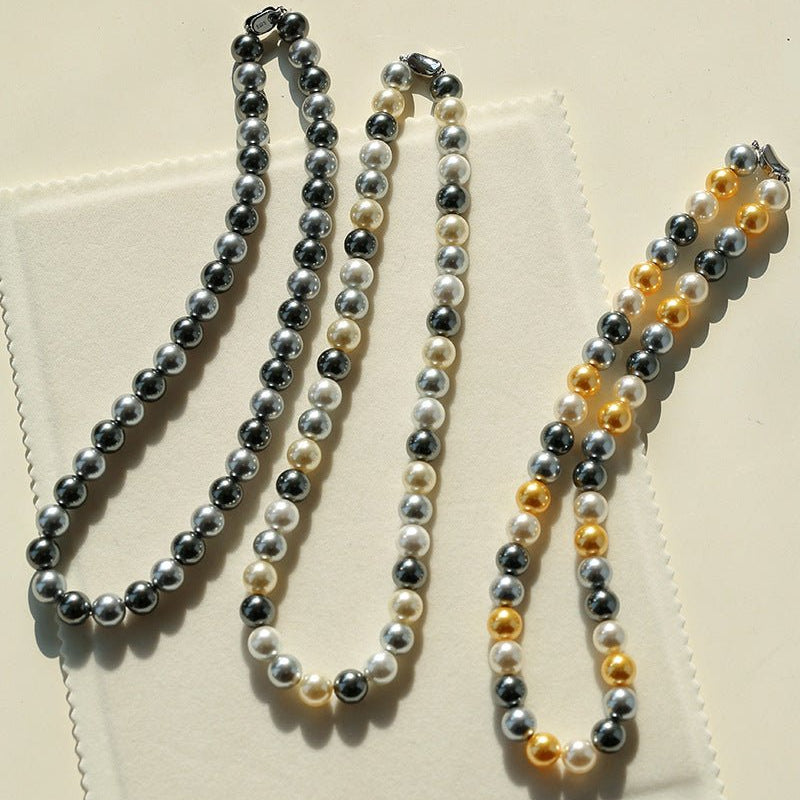 Mixed Color Round Artificial Pearl Necklaces - 10mmPearls - floysun
