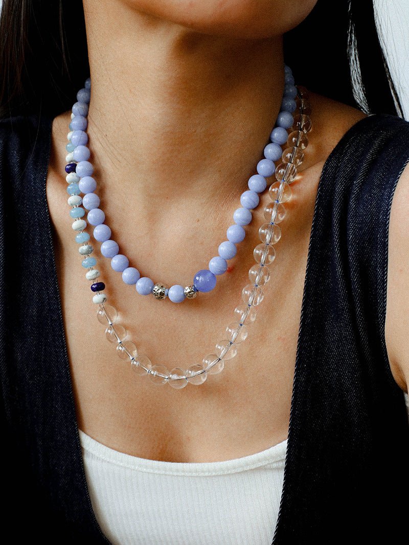 Mixed Natural Stone Beaded Necklace - floysun
