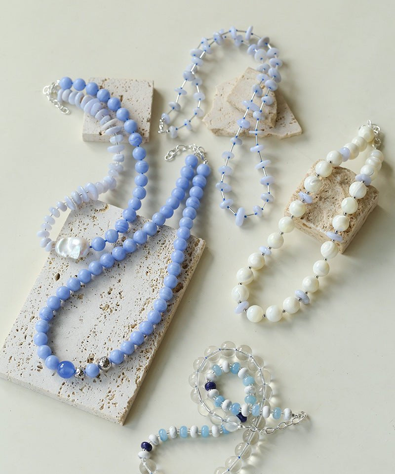 Mixed Natural Stone Beaded Necklace - floysun