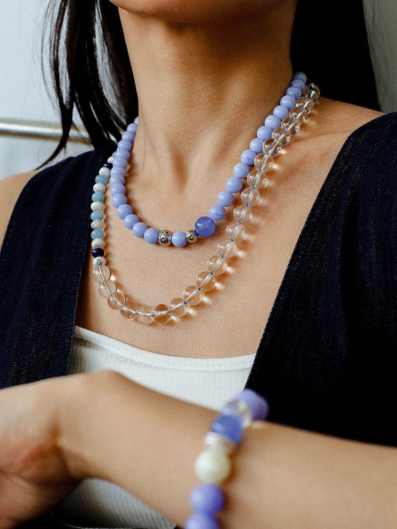 Mixed Natural Stone Beaded Necklace - floysun