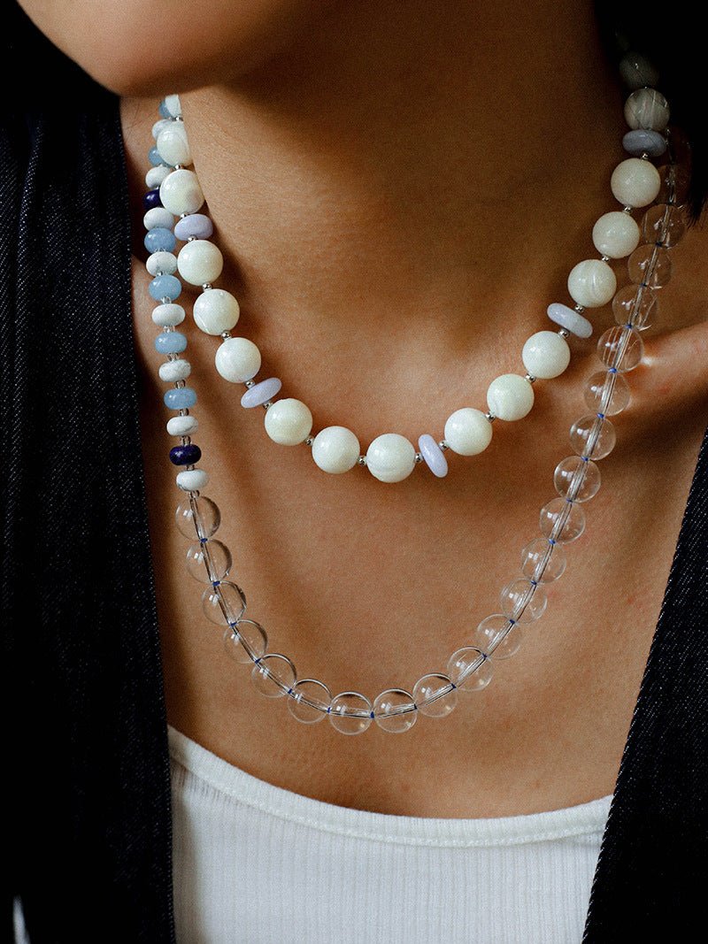 Mixed Natural Stone Beaded Necklace - floysun