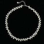 Modern Classic Alternating Rice Pearl Choker - Elegant Natural Freshwater Pearl Necklace - floysun